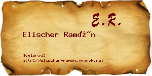 Elischer Ramón névjegykártya